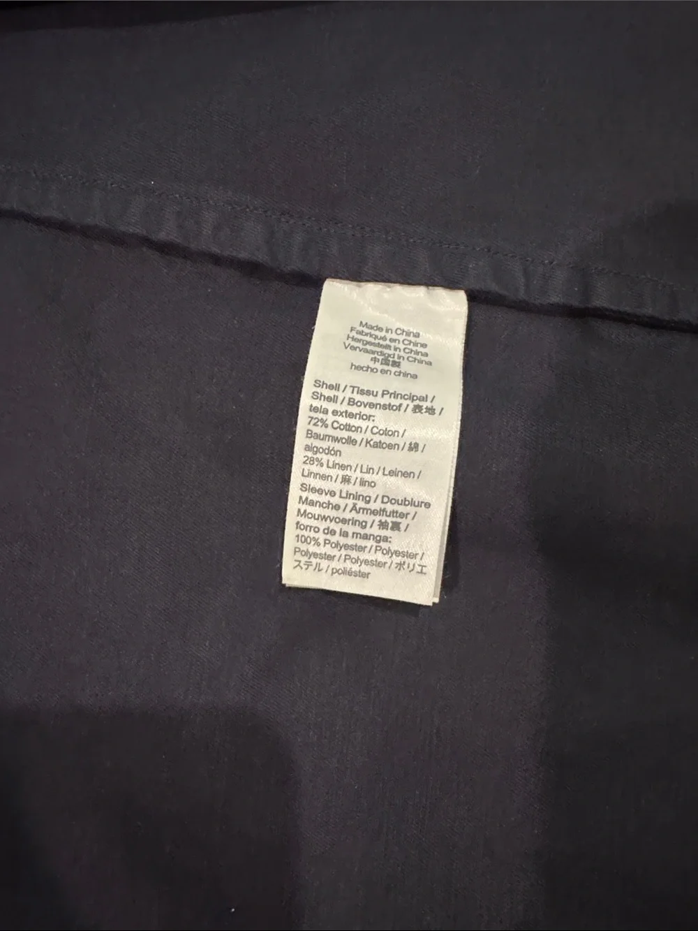 Men's J.Crew Navy Cotton Blazer Jacket